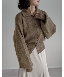 [2025AW COLLECTION]ミックスニットハイネックカーディガン