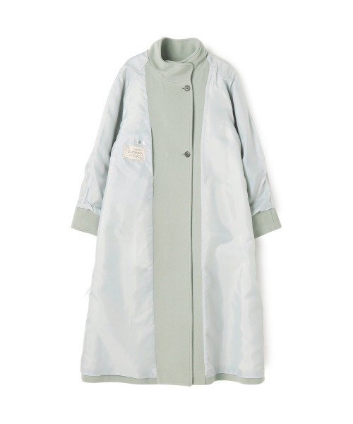 セール】スタンドカラーアシンメトリーコート（チェスターコート