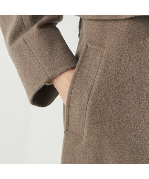 SUIT SELECT(スーツセレクト)の「スタンドカラーアシンメトリーコート(チェスターコート・レディース・ミント/モカ・LARGE/MEDIUM/SMALL)」の9枚目の写真