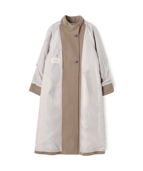 セール】スタンドカラーアシンメトリーコート（チェスターコート