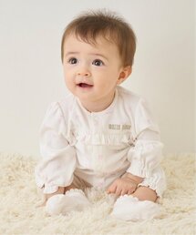 mezzo piano（メゾピアノ）の「【BOX付】リボン・バラ柄2wayオール＆ソックスセット（ベビーギフト）」