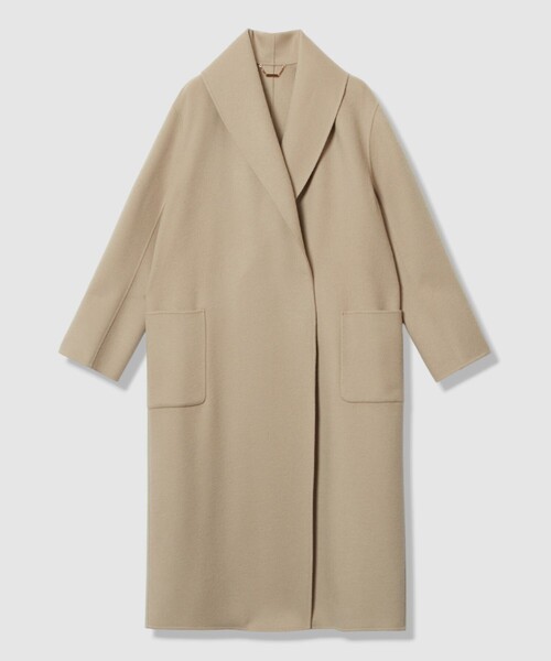 カシミヤ混リバーショールコート（ステンカラーコート）｜allureville