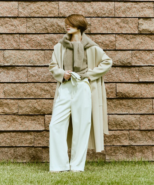 セール】カシミヤ混リバーショールコート（ステンカラーコート