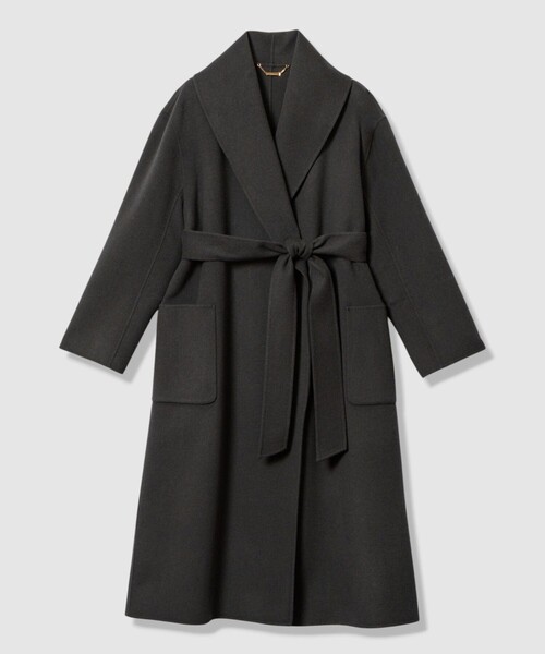 カシミヤ混リバーショールコート（ステンカラーコート）｜allureville
