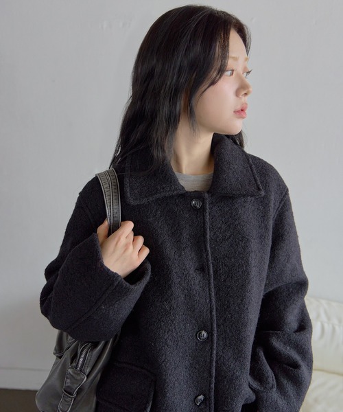 une mansion インナーキルティングペディンウールミディハーフコート インナーキルティングペディンラブリーウールミディハーフコート