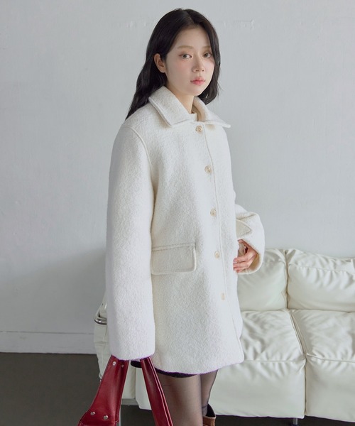 une mansion インナーキルティングペディンウールミディハーフコート セール】インナーキルティングペディンラブリーウールミディハーフ