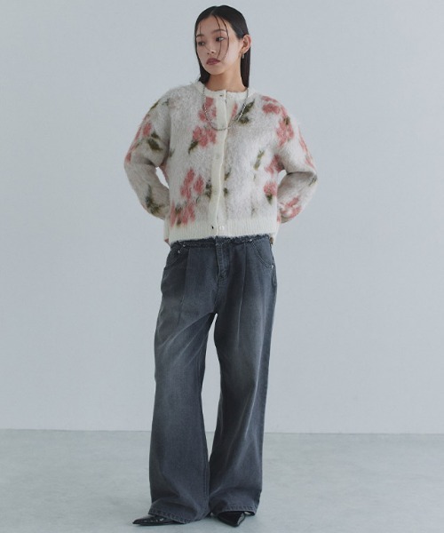 ECLAM(クラム)の「2way花柄シャギーニットカーディガン(カーディガン/ボレロ・レディース・アイボリー/グレー系その他2・M/L)」の18枚目の写真