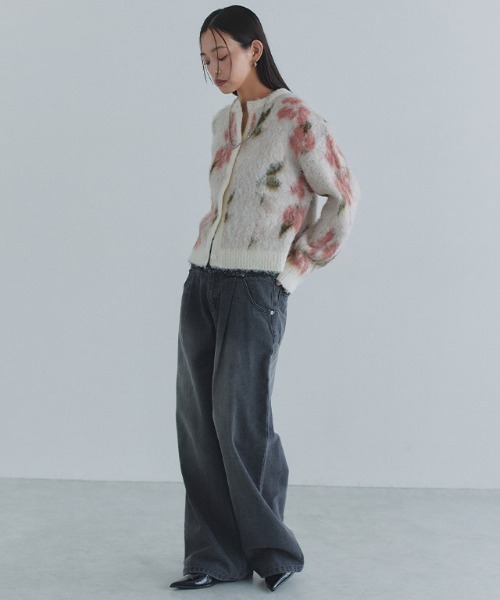 ECLAM(クラム)の「2way花柄シャギーニットカーディガン(カーディガン/ボレロ・レディース・アイボリー/グレー系その他2・M/L)」の19枚目の写真