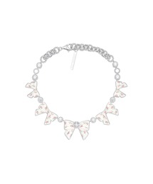 YVMIN（イヴミン）の「CERAMICS BOWKNOT ZIRCON NECKLACE（ネックレス）」