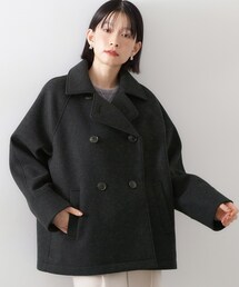 THE SHOP TK (ザ ショップ ティーケー )の柔らかで大人上品 ジャージメルトンPコート(ピーコート)