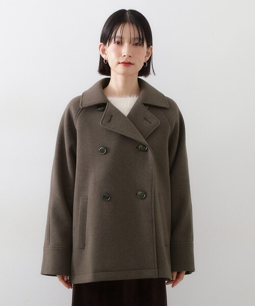 THE SHOP TK (ザ ショップ ティーケー )の「柔らかで大人上品 ジャージメルトンPコート(ピーコート・レディース・スミクロ/ブラウン系その他・13/12)」の11枚目の写真