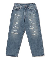 BEAMS | フェード ダメージ デニムパンツ 【ワイドストレートフィット】(デニムパンツ)