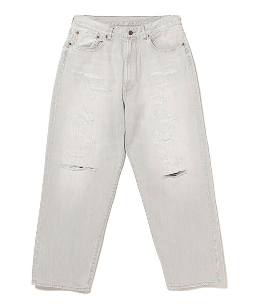 BEAMS(ビームス)の「フェード ダメージ デニムパンツ 【ワイドストレートフィット】(デニムパンツ・メンズ・グレー/インディゴブルー・S/M/L/XL)」の10枚目の写真