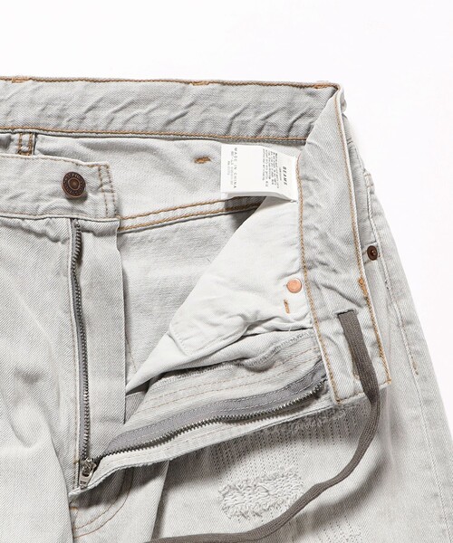 BEAMS(ビームス)の「フェード ダメージ デニムパンツ 【ワイドストレートフィット】(デニムパンツ・メンズ・グレー/インディゴブルー・S/M/L/XL)」の11枚目の写真