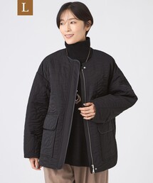 【L】【カタログ掲載】【マシンウォッシャブル】アニマルキルトノーカラージャケット