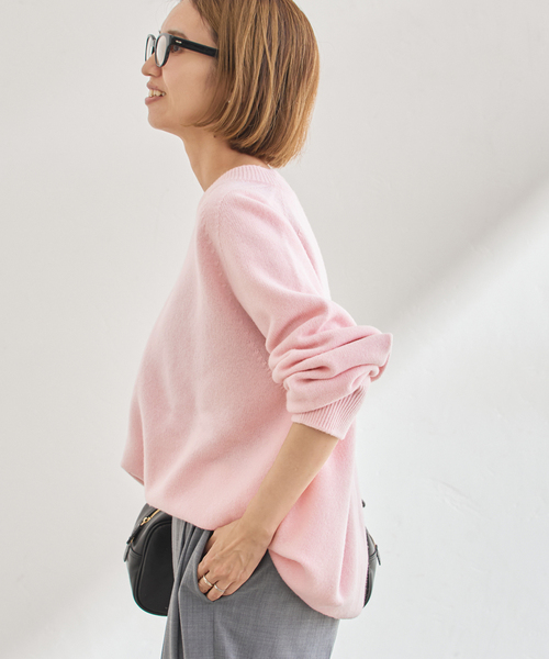 セール】ラグランスリーブ Vネックプルオーバー（ニット/セーター