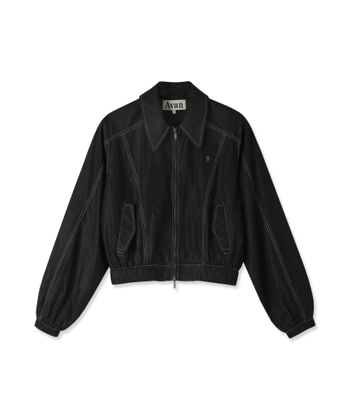 AVANDRESS(アバンドレス )の「ファンシーステッチグロッシージャケット ブラック(ナイロンジャケット・レディース・ブラック・SMALL/MEDIUM)」の2枚目の写真