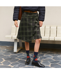 BITTER CELLS（ビターセルズ）の「ジェインチェックラップスカート-カーキ（スカート）」