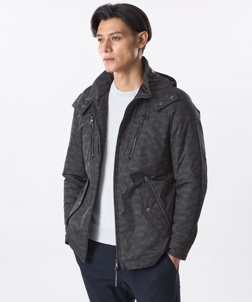 EPOCA UOMO（エポカウォモ）の「光電子(R)中綿ラインカモフラブルゾン（ブルゾン・メンズ・グレー系その他/チャコールグレー・46/48）」の2枚目の写真