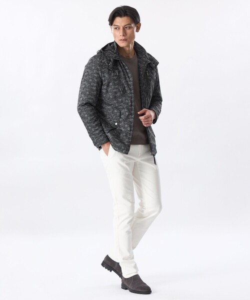 EPOCA UOMO（エポカウォモ）の「光電子(R)中綿ラインカモフラブルゾン（ブルゾン・メンズ・グレー系その他/チャコールグレー・46/48）」の4枚目の写真