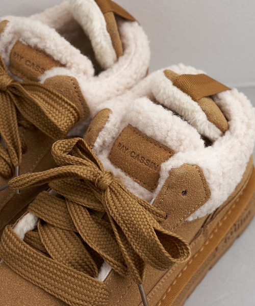 RAY CASSIN（レイカズン）の「ボア付スエードスニーカー（スニーカー・レディース・ベージュ/ライトベージュ・S/L/M）」の13枚目の写真