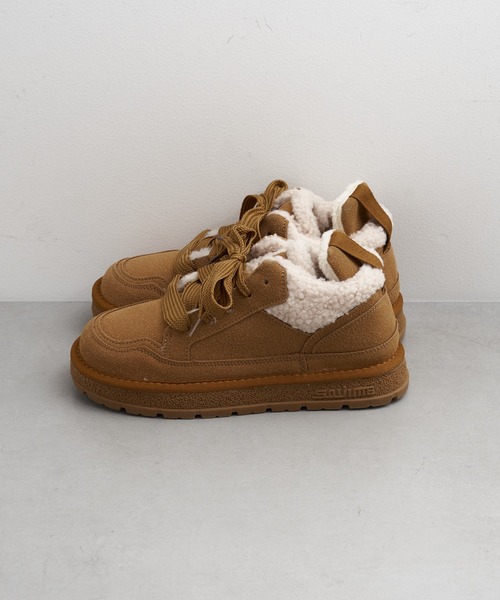 RAY CASSIN（レイカズン）の「ボア付スエードスニーカー（スニーカー・レディース・ベージュ/ライトベージュ・S/L/M）」の10枚目の写真