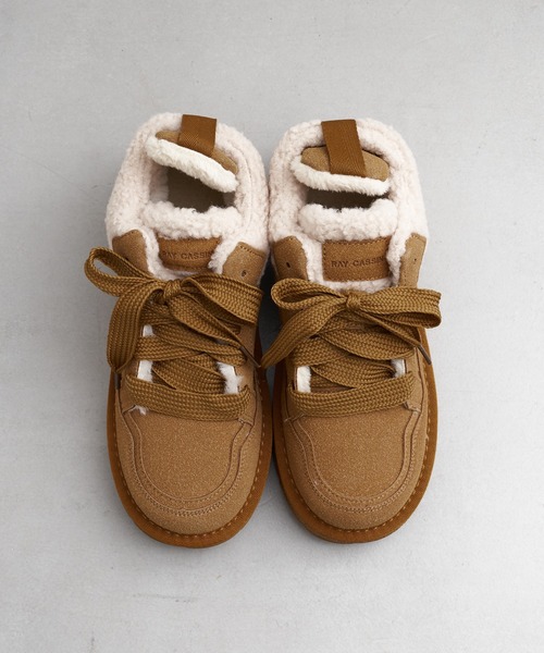 RAY CASSIN（レイカズン）の「ボア付スエードスニーカー（スニーカー・レディース・ベージュ/ライトベージュ・S/L/M）」の9枚目の写真