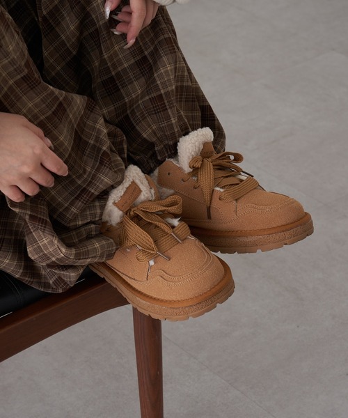 RAY CASSIN（レイカズン）の「ボア付スエードスニーカー（スニーカー・レディース・ベージュ/ライトベージュ・S/L/M）」の19枚目の写真