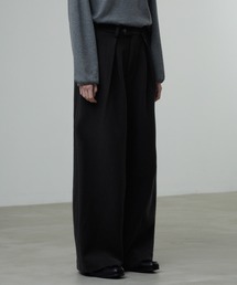 CALLNE（カルネ）の「【CALLNE】Knit Melton 1tuck Wide Straight Pants / ニットメルトン1タックワイドストレートパンツ（スラックス）」