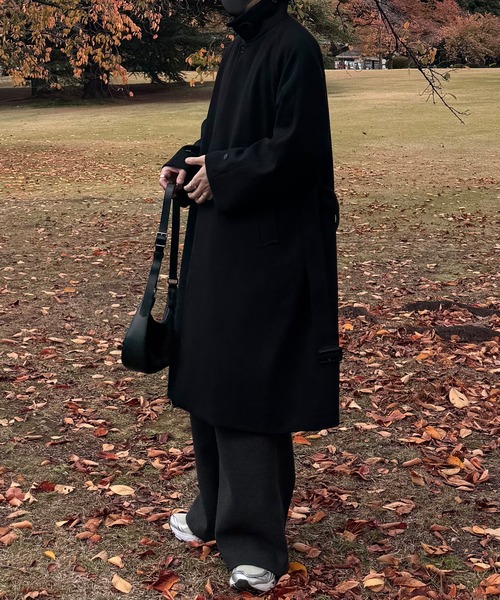 CALLNE(カルネ)の「【CALLNE】Knit Melton 1tuck Wide Straight Pants / ニットメルトン1タックワイドストレートパンツ(スラックス・メンズ・ブラック/チャコールグレー・L/M)」の9枚目の写真