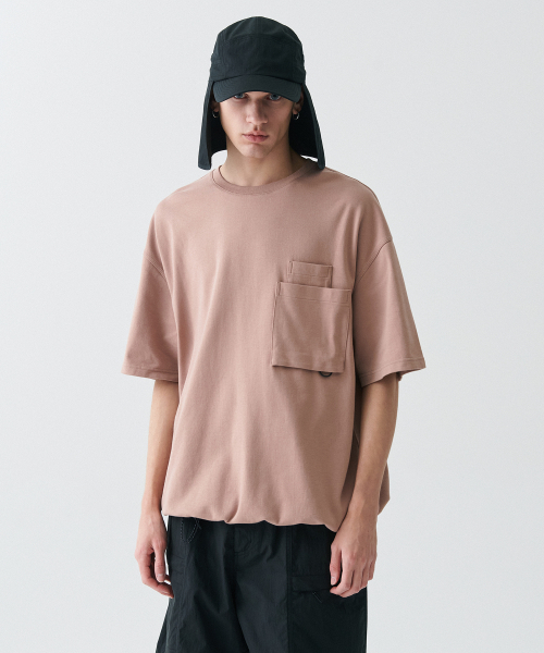 MUSINSA STANDARD（ムシンサスタンダード）の「[シティレジャー] オーバーサイズグラシスポケットTシャツ [デザートピンク]（Tシャツ/カットソー・メンズ・その他・XX-LARGE/LARGE/MEDIUM/SMALL/X-LARGE）」の7枚目の写真