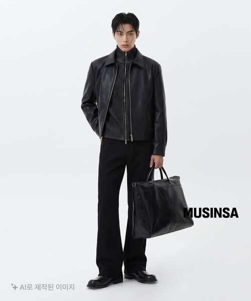 MUSINSA STANDARD（ムシンサスタンダード）の「ツートンリブニットジップアップ[ブラック/グレー]（ニット/セーター・メンズ・その他・SMALL/MEDIUM/LARGE/X-LARGE/XX-LARGE）」の7枚目の写真