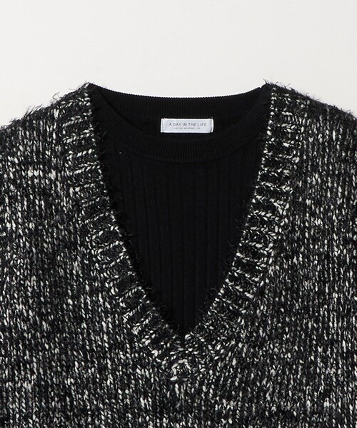 A DAY IN THE LIFE UNITED ARROWS(アデイインザライフユナイテッドアローズ)の「Vネックベスト+リブワンピース <A DAY IN THE LIFE>(ワンピース・レディース・ライトグレー/ネイビー/ベージュ/ブラック・FREE)」の19枚目の写真