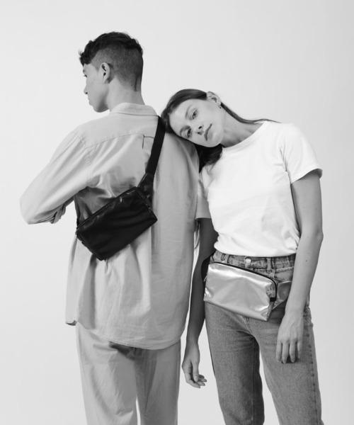 Jack Gomme（ジャックゴム）の「【JACK GOMME】ナイロン ボディバッグ ウェストポーチ ウェストバッグBLOOM Sac banane（ボディバッグ/ウエストポーチ・レディース・シルバー/モカ/ライトブルー/ブラック/カーキ/シャンパン/レッド・FREE）」の8枚目の写真