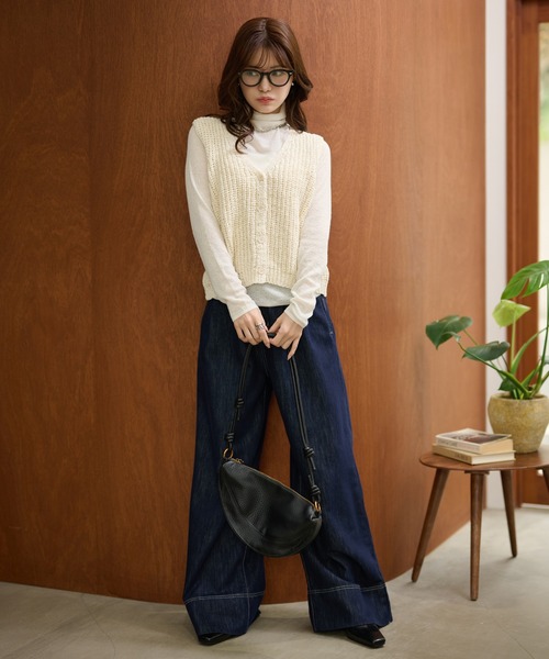 LAULEN(ローレン)の「semi sheer high neck tops /ウール混セミシアーハイネックトップス(その他トップス・レディース・チャコールグレー/アイボリー/ブラック・FREE)」の17枚目の写真