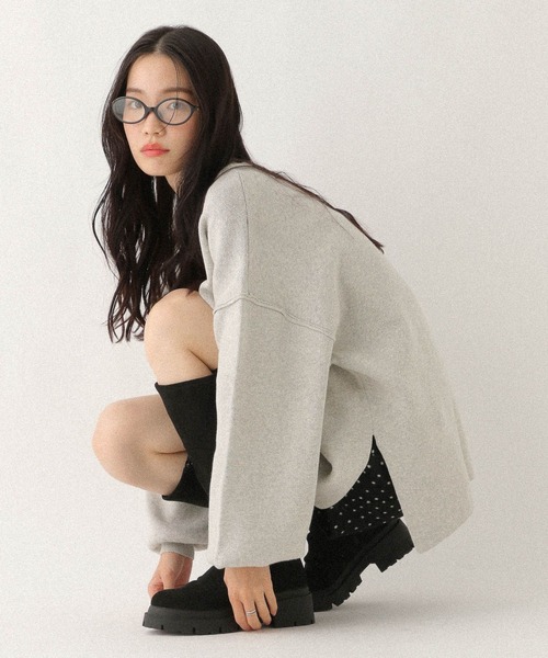 Heather(ヘザー)の「スウェットライクBIGニット 631316(ニット/セーター・レディース・チャコールグレー/グレー/ネイビー・FREE)」の18枚目の写真