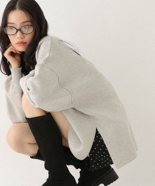 Heather(ヘザー)の「スウェットライクBIGニット 631316(ニット/セーター・レディース・チャコールグレー/グレー/ネイビー・FREE)」の19枚目の写真