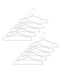 無印良品（ムジルシリョウヒン）の「すべりにくいハンガー　約幅４１ｃｍ　１０本組（ランドリーグッズ）」