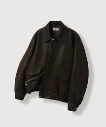 ステッチフェイクスエードジャケット_Brown