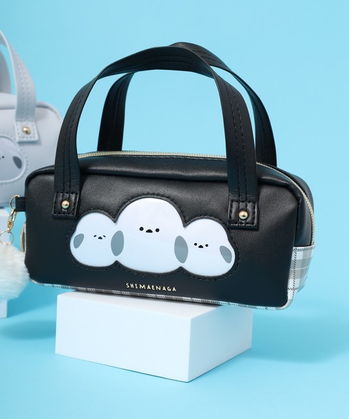 小さめ保冷・保温ポーチ カップ型 持ち手付　白玉あんみつ抹茶＊シマエナガ団子 小さめ保冷・保温ポーチ カップ型 持ち手付 白玉あんみつ抹茶