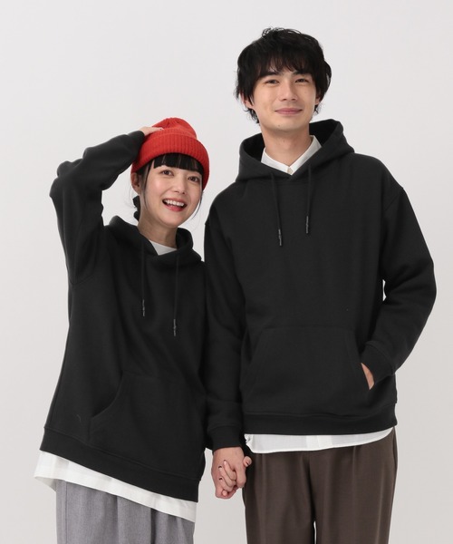 GLOBAL WORK（グローバルワーク）の「ソフトタッチスウェット/裏起毛/パーカー/606346（パーカー・メンズ・ブルー/ブラック/グレー・SMALL/MEDIUM/LARGE/X-LARGE）」の2枚目の写真