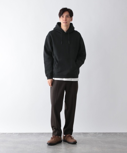 GLOBAL WORK（グローバルワーク）の「ソフトタッチスウェット/裏起毛/パーカー/606346（パーカー・メンズ・ブルー/ブラック/グレー・SMALL/MEDIUM/LARGE/X-LARGE）」の4枚目の写真