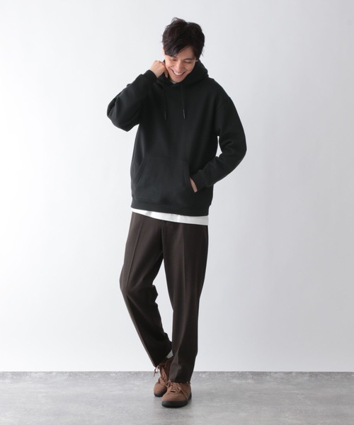 GLOBAL WORK（グローバルワーク）の「ソフトタッチスウェット/裏起毛/パーカー/606346（パーカー・メンズ・ブルー/ブラック/グレー・SMALL/MEDIUM/LARGE/X-LARGE）」の6枚目の写真