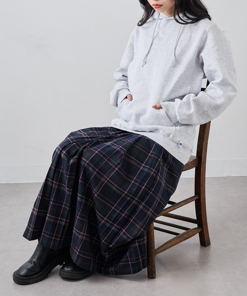 Russell Athletic（ラッセルアスレティック）の「【Russell Athletic】Dri-Power Fleece Pullover Hood プルオーバースウェットパーカー フーディー 裏起毛 オーバーサイズ 695HBM1 UNTR（パーカー・メンズ・ダークグレー/ホワイト/アッシュ/グレー/ブラック・S/M/L/XL）」の19枚目の写真