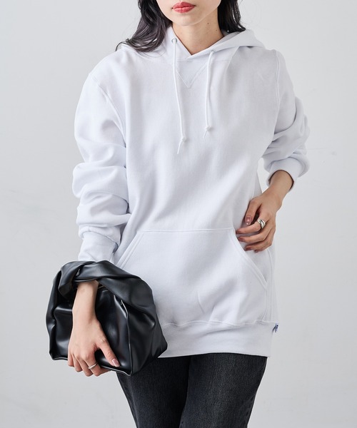 Russell Athletic（ラッセルアスレティック）の「【Russell Athletic】Dri-Power Fleece Pullover Hood プルオーバースウェットパーカー フーディー 裏起毛 オーバーサイズ 695HBM1 UNTR（パーカー・メンズ・ダークグレー/ホワイト/アッシュ/グレー/ブラック・S/M/L/XL）」の22枚目の写真