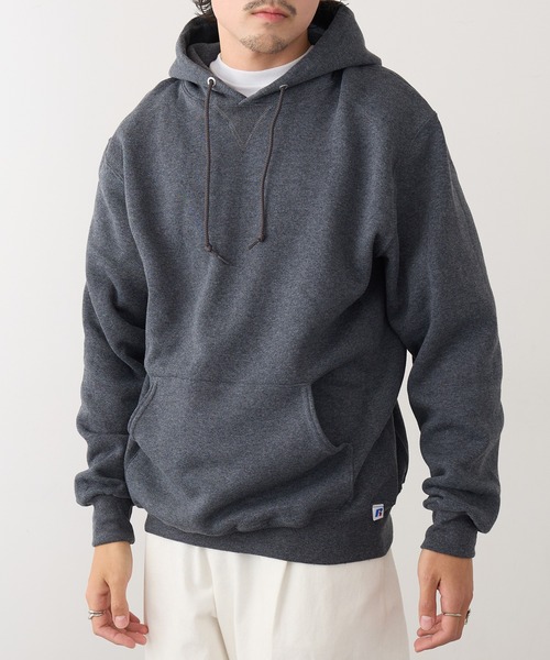 Russell Athletic（ラッセルアスレティック）の「【Russell Athletic】Dri-Power Fleece Pullover Hood プルオーバースウェットパーカー フーディー 裏起毛 オーバーサイズ 695HBM1 UNTR（パーカー・メンズ・ダークグレー/ホワイト/アッシュ/グレー/ブラック・S/M/L/XL）」の8枚目の写真
