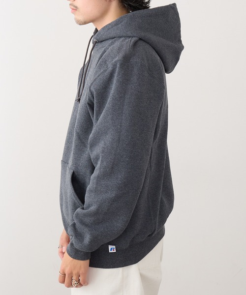 Russell Athletic（ラッセルアスレティック）の「【Russell Athletic】Dri-Power Fleece Pullover Hood プルオーバースウェットパーカー フーディー 裏起毛 オーバーサイズ 695HBM1 UNTR（パーカー・メンズ・ダークグレー/ホワイト/アッシュ/グレー/ブラック・S/M/L/XL）」の10枚目の写真