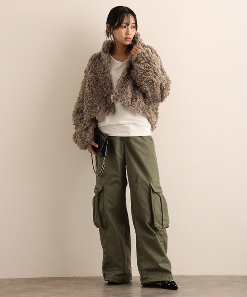 カルガンラム風 フェイクファー ジャケット