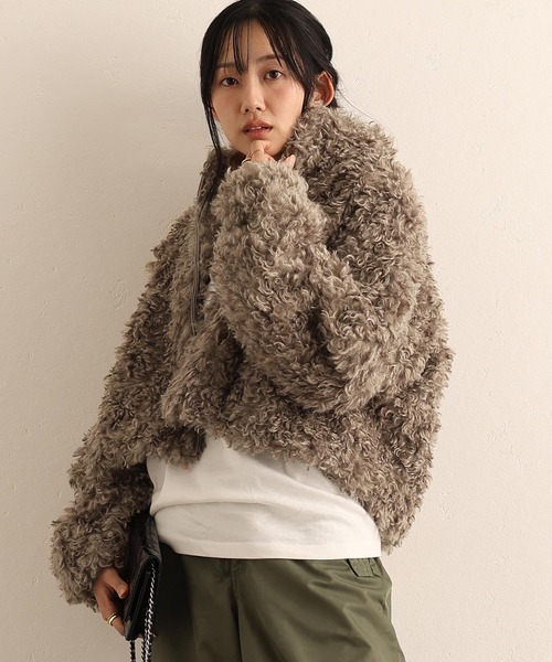 カルガンラム風 フェイクファー ジャケット