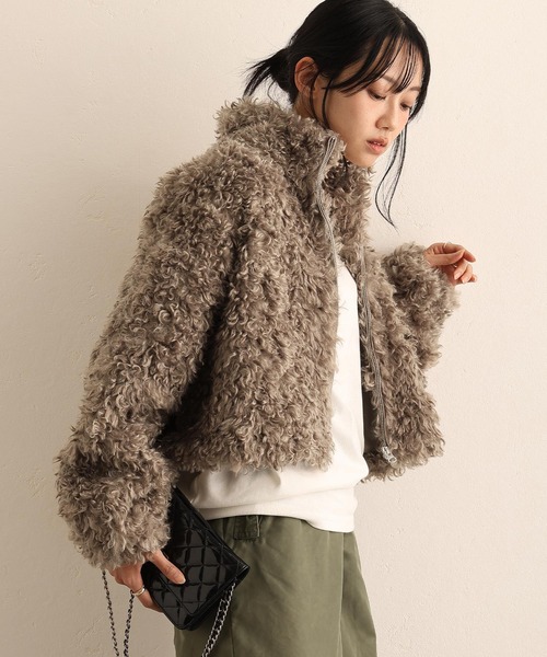 カルガンラム風 フェイクファー ジャケット